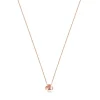 ATELIER Flor Necklace in Rose Gold with Rhodolite