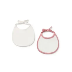 Baby bib set in Geome pink