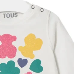 Bears, hearts and flowers t-shirt in Casual ecru