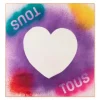Beżowy kwadratowy szal TOUS Heart