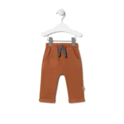 Boys outfit in striped fabric with bear in Grey unique