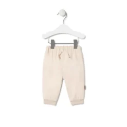 Boys outfit made from plain and striped fabrics in Black ecru
