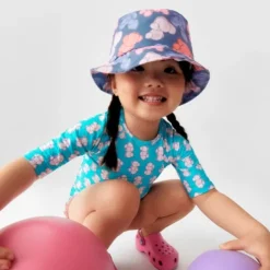 Boys sun hat in Aqua sky blue