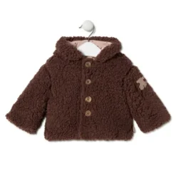 Coat with hood in Pink pink