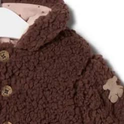 Coat with hood in Pink pink