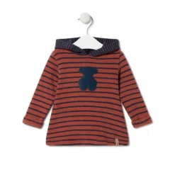 Girls dress with hood in Blue navy blue