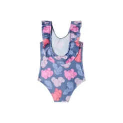 Girls one-piece swimsuit in Aqua navy blue