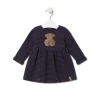 Girls striped dress in Blue navy blue
