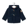 Hooded coat in Blue navy blue