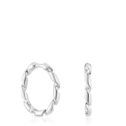 Kolczyki kreolki ze srebra 15 mm Twisted