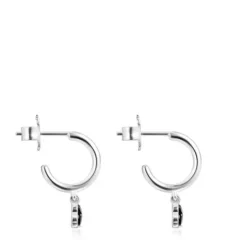 Kolczyki Tous Mini Onix Silver