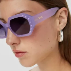 Liliowe okulary przeciwsłoneczne Geometric