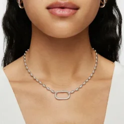 Naszyjnik choker z motywami w kształcie kulki 42 cm Hold Oval