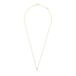 Naszyjnik ze złota, z krzyżykiem i diamentami 0,08 ct Les Classiques