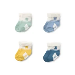 Pack of 4 pairs of baby socks in SSocks blue