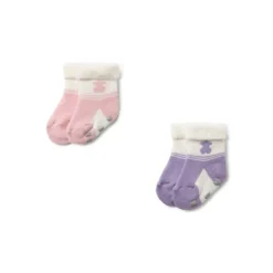 Pack of 2 pairs of baby socks in SSocks pink
