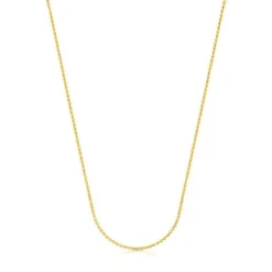 Średni łańcuszek ze srebra pokrytego 18-karatowym złotem, z kulkami o średnicy 1,8 mm, o długości 50 cm TOUS Chain