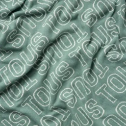 Reversible baby blanket in Nilo TOUS logo mist