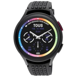 Samsung Galaxy Watch 5 Pro X TOUS smartwatch w kolorze szarego tytanu z czarnym silikonowym paskiem