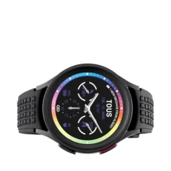 Samsung Galaxy Watch 5 Pro X TOUS smartwatch w kolorze szarego tytanu z czarnym silikonowym paskiem