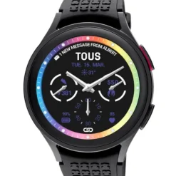 Samsung Galaxy Watch 5 Pro X TOUS smartwatch w kolorze szarego tytanu z czarnym silikonowym paskiem