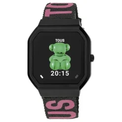 Smartwatch B-Connect z nylonowym paskiem oraz zielonym silikonowym paskiem