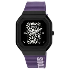 Smartwatch B-Connect z nylonowym paskiem oraz silikonowym paskiem w kolorze liliowym