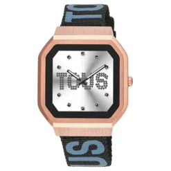Smartwatch B-Connect z paskiem nylonowym oraz niebieskim silikonowym paskiem