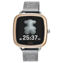 Smartwatch D-Connect z bransoletą z różowej stali IPRG