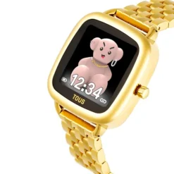 Smartwatch D-Connect ze złotą stalową bransoletą IPG.