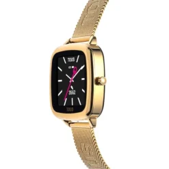 Smartwatch D-Connect ze złotą stalową bransoletą IPG.
