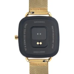 Smartwatch D-Connect ze złotą stalową bransoletą IPG.