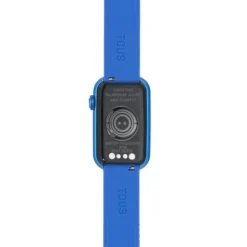 Smartwatch T-Band z nylonowym paskiem oraz niebieskim silikonowym paskiem