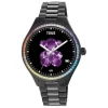 Smartwatch T-Shine Connect z paskiem z czarnej stali IP z tęczowymi cyrkoniami