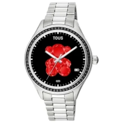 Smartwatch T-Shine Connect z paskiem ze stali IP i czarnymi cyrkoniami