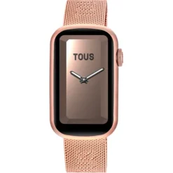 Smartwatch z bransoletką z różowej stali nierdzewnej IPRG i aluminiową kopertą w różowym kolorze IPRG TOUS T-Band Mesh