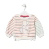 Striped sweatshirt with Bold Bear in Casual unique