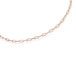 Tous Chain - Łańcuszek z różowego srebra vermeil o owalnych ogniwach 45 cm