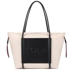 Tous Empire - Torebka Capazo XL z nylonu pochodzącego z recyklingu w kolorze beżowym