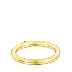 Tous Ring Mix – Pierścionek z żółtego srebra Vermeil z szafirem