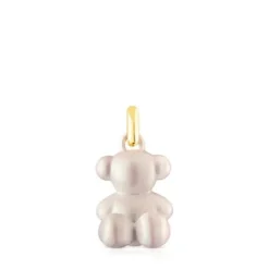 Wisiorek Bold Bear biała stal miś