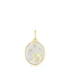 Wisiorek Strzelec ze srebra vermeil, z masą perłową i topazami TOUS Horoscope
